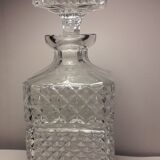 Chiseled glass whiskey decanter