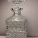 Chiseled glass whiskey decanter