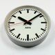 Grey Industrial Factory Wall Clock from AEG, 1960s