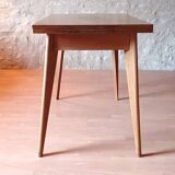 Vintage 60s style portfolio table with compass legs, renovated