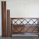 Double bed from Atelier Saint-Sabin in solid oak with lattices - 1950s
