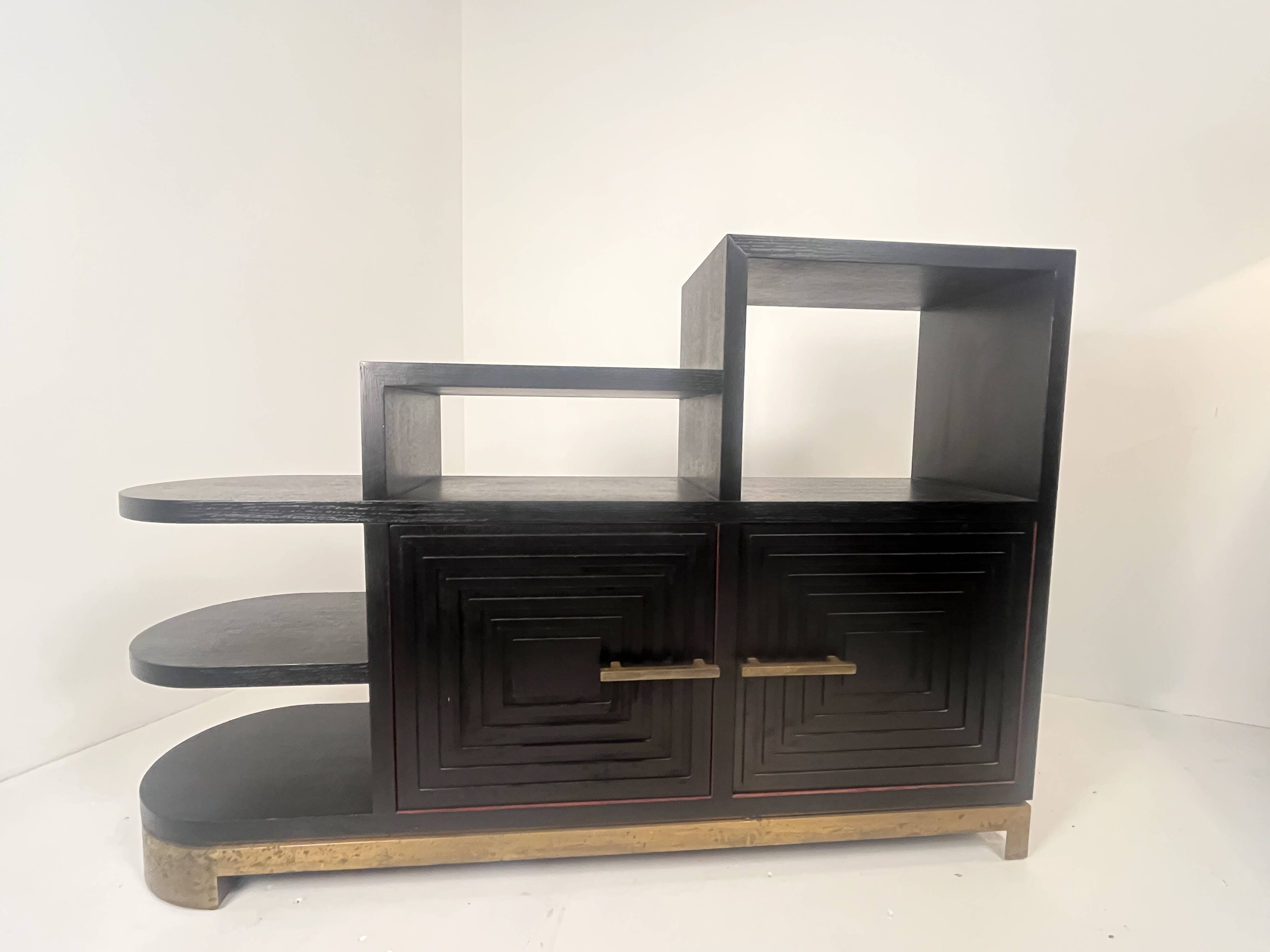 Meuble buffet asymétrique des années 1990