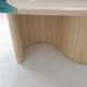 Italian travertine and glass coffee table, 1980's