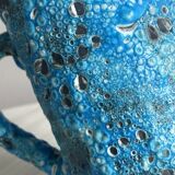 Pichet en céramique bleue émaillée