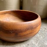 Salad bowl, cut into turned wood