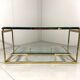 Brass & Bevelled Glass Two Tier Console Table 1970’s