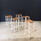 Rustic Handcrafted High Stools, France, 1940s, Set of 5