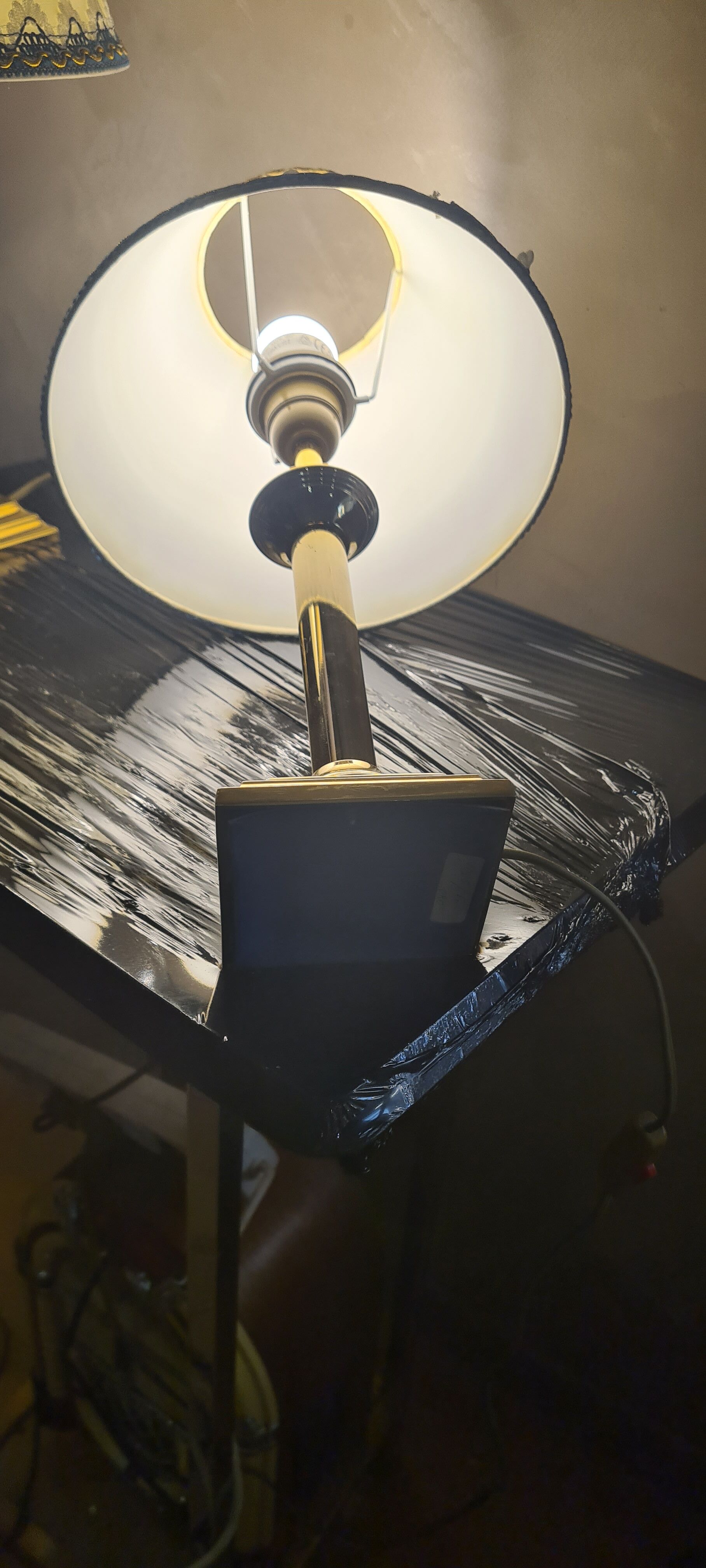 2 lamps deluxe brass chrome and gold, 1970 to 80