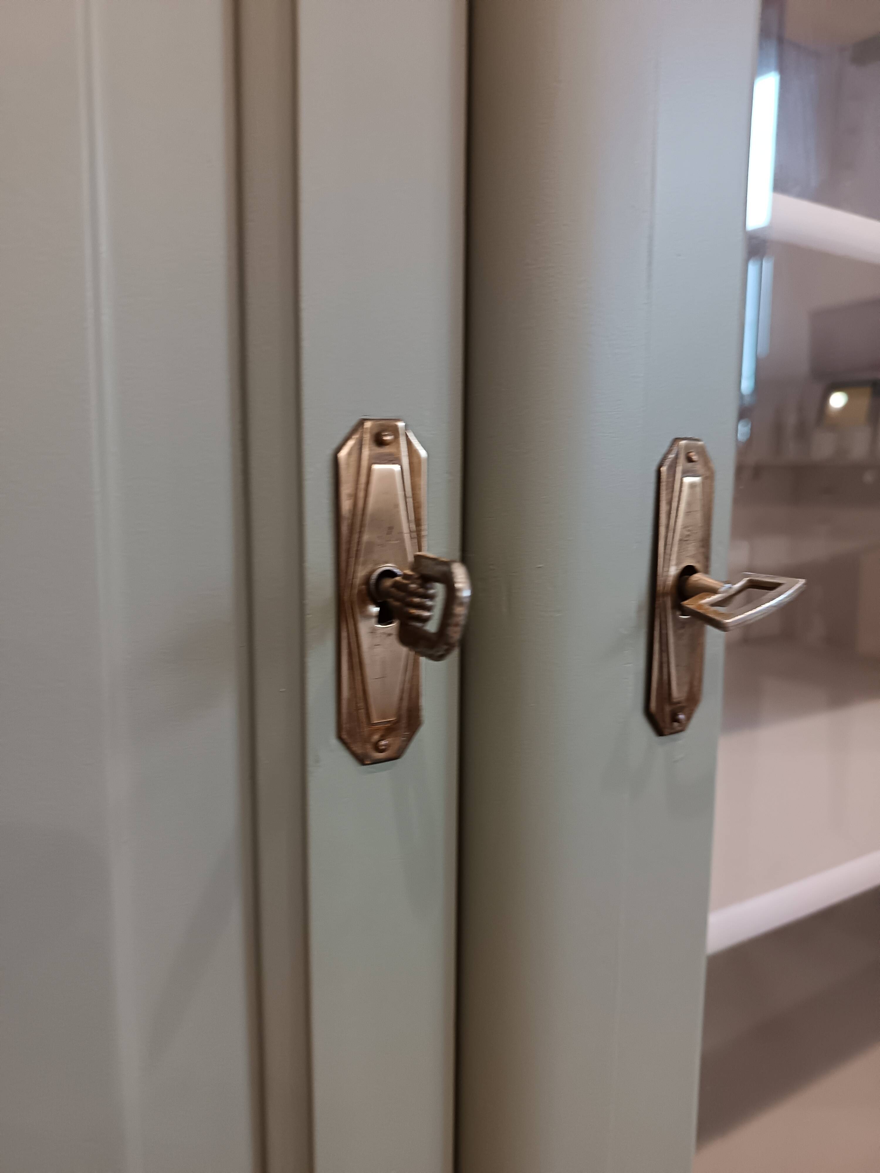 Bronze green display cabinet bookshelf