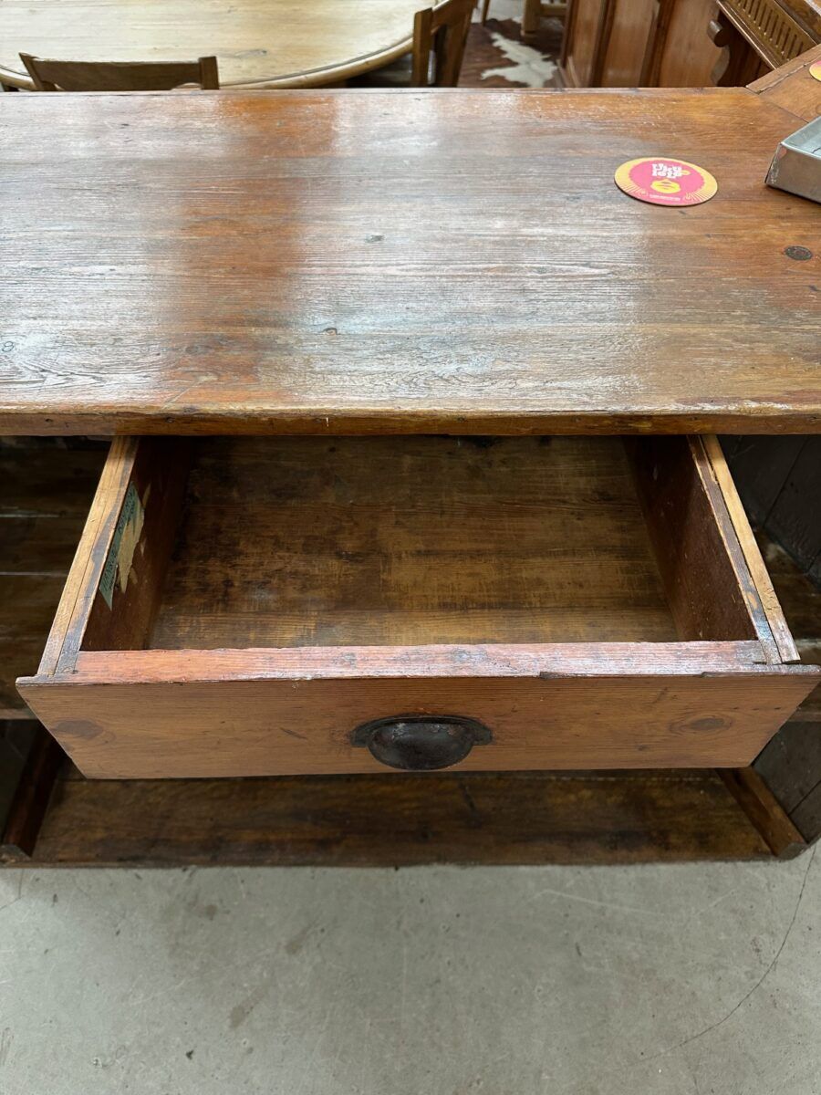Large corner bar counter from the late 19th century.