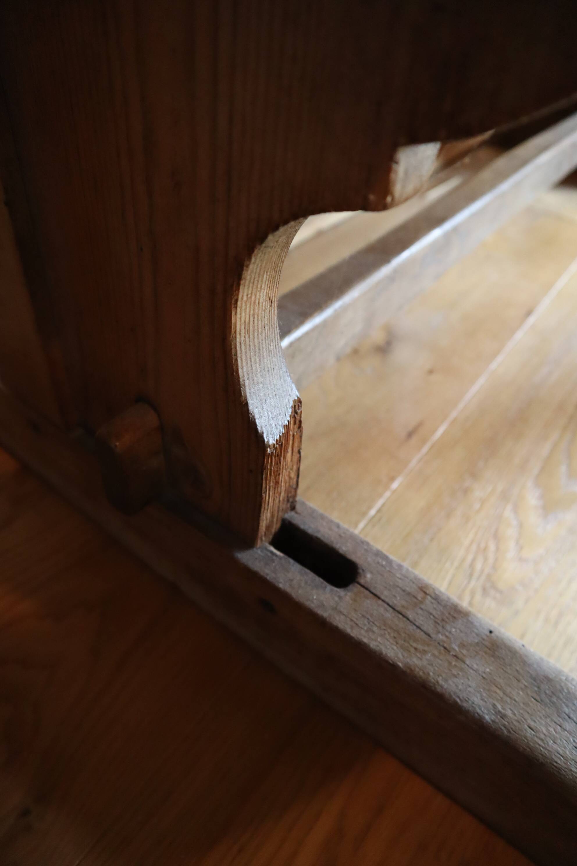 2-seater solid wood school desk