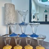 Set of 8 glass ice cream bowls