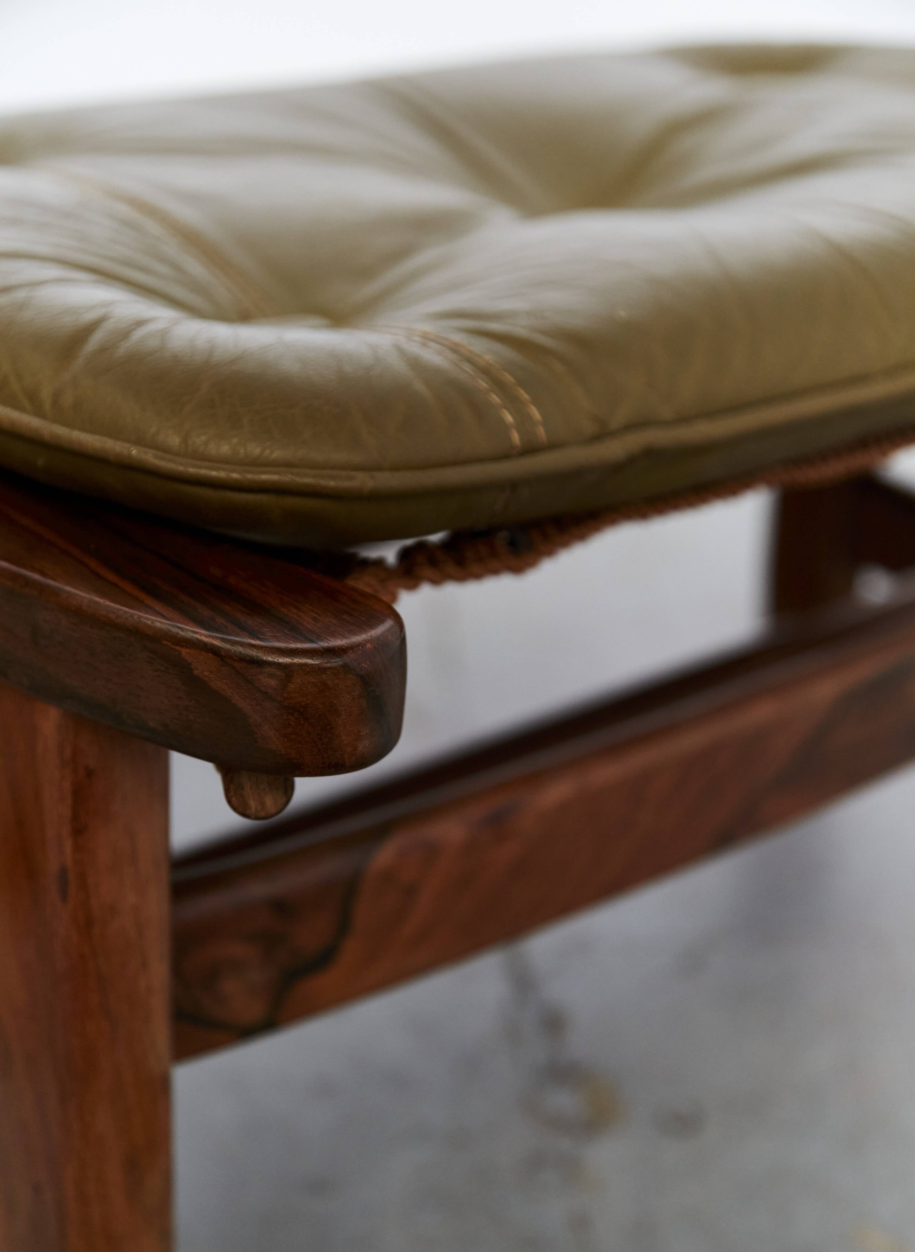 Jean Gillon "Jangada" Lounge Chair & Ottoman for Italma Wood Art, 1968