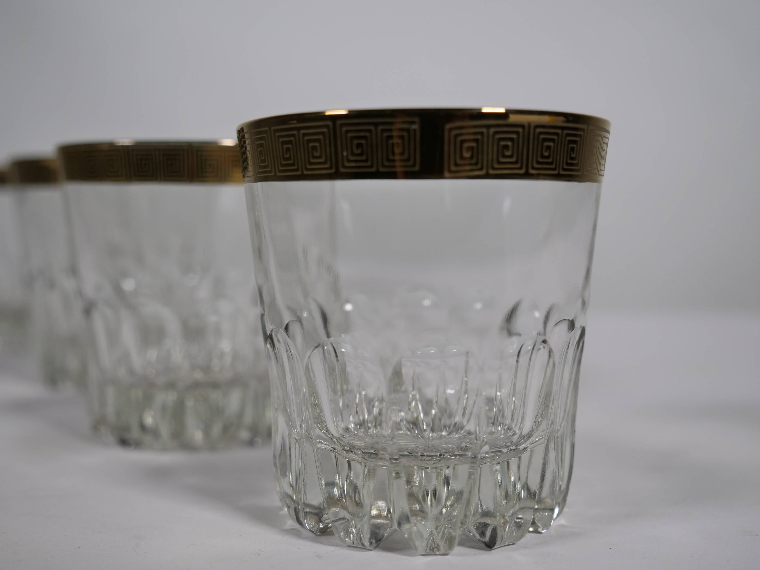 Whiskey Tumbler "Ritz" Glass with 24-Karat Gold Rim from Mäander, 1960s