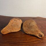 Pair of duo candlesticks wooden cellar rat candlesticks