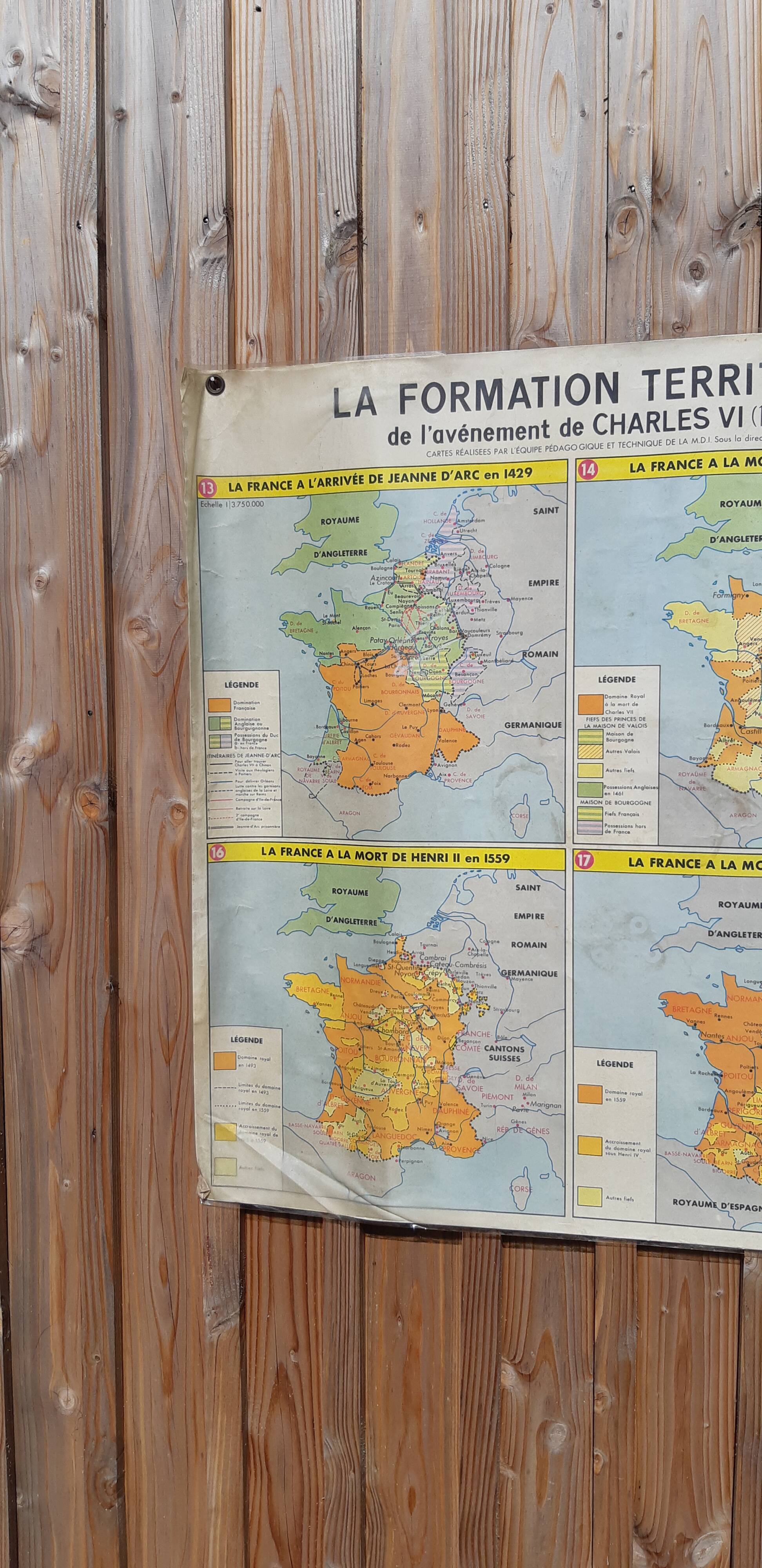MDI school map "The territorial formation of France"