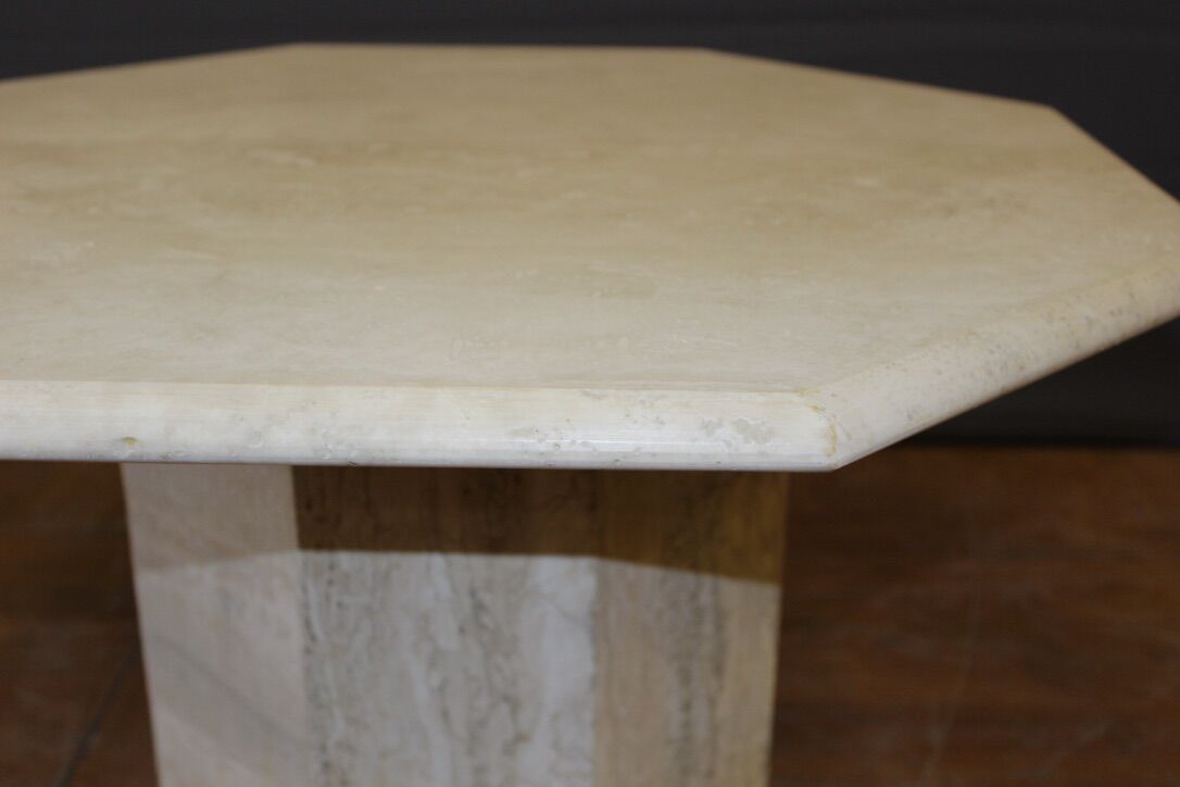 1970 travertine coffee table