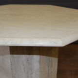 1970 travertine coffee table