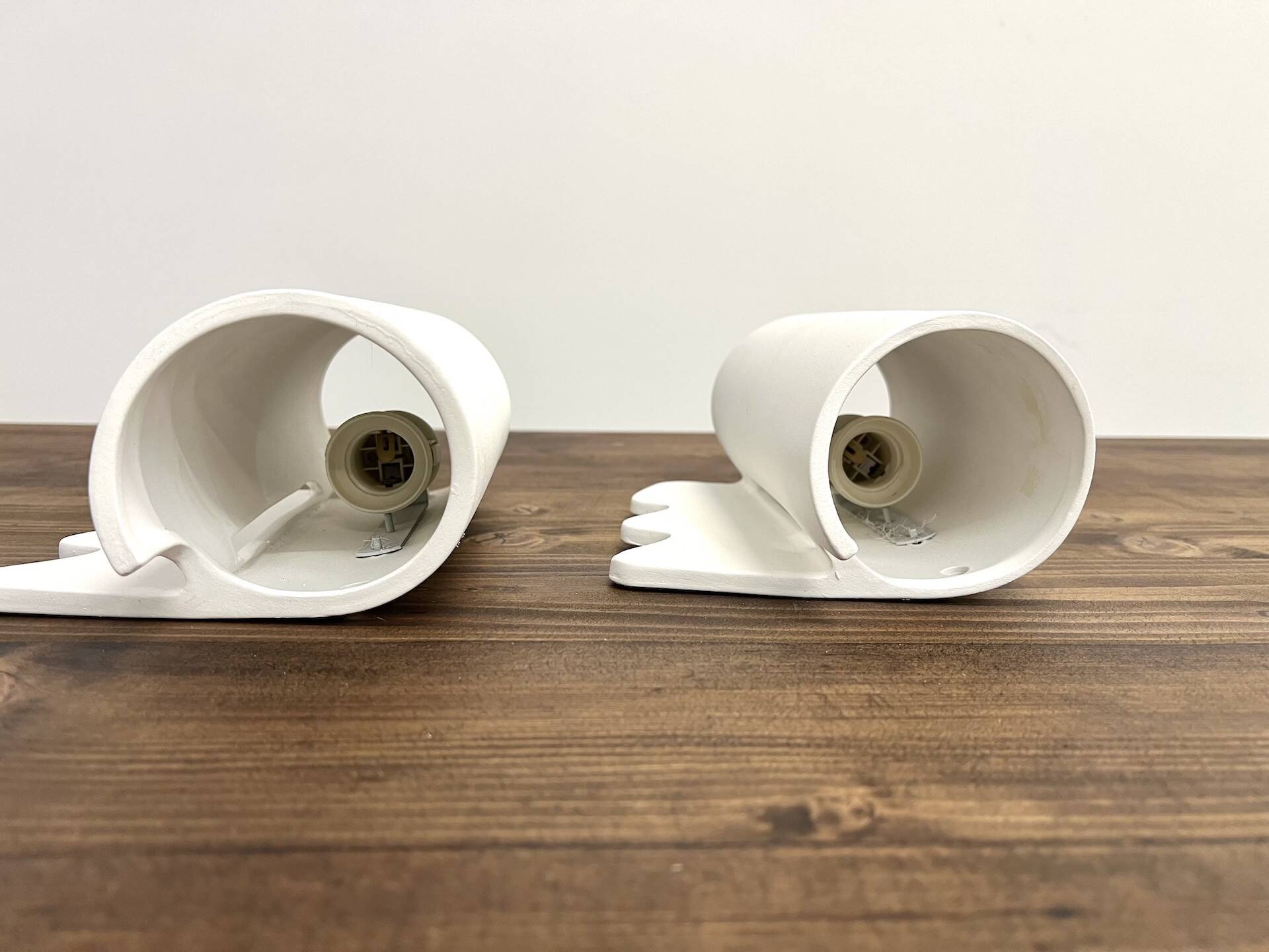Pair of ceramic wall lights, circa 1990