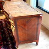 Louis XV period chest of drawers in violet wood.bronze trim