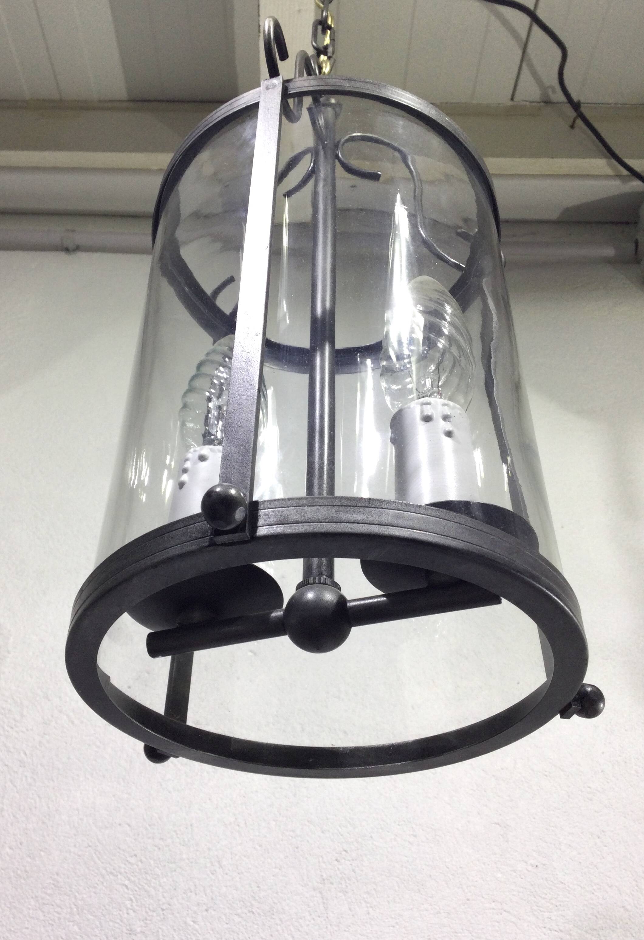 2-light wrought iron lantern