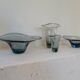 Mid-century collection of 4 sculptural pieces by Kosta Vicke Lindstrand, Sweden, 1950s.
