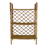 Rattan shelf crossbar shelf to stand 1970s