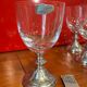 12 Crystal stemmed glasses - Manor Pewter - new