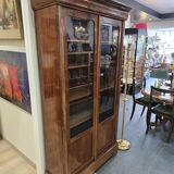 Antique walnut display case - Louis Philippe period