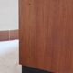 Teak enfilade, sliding canvas doors, 1960s.