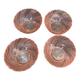 Lot de 4 coupelles en verre rose et torsadé rosaline vereco france vintage 1960/70