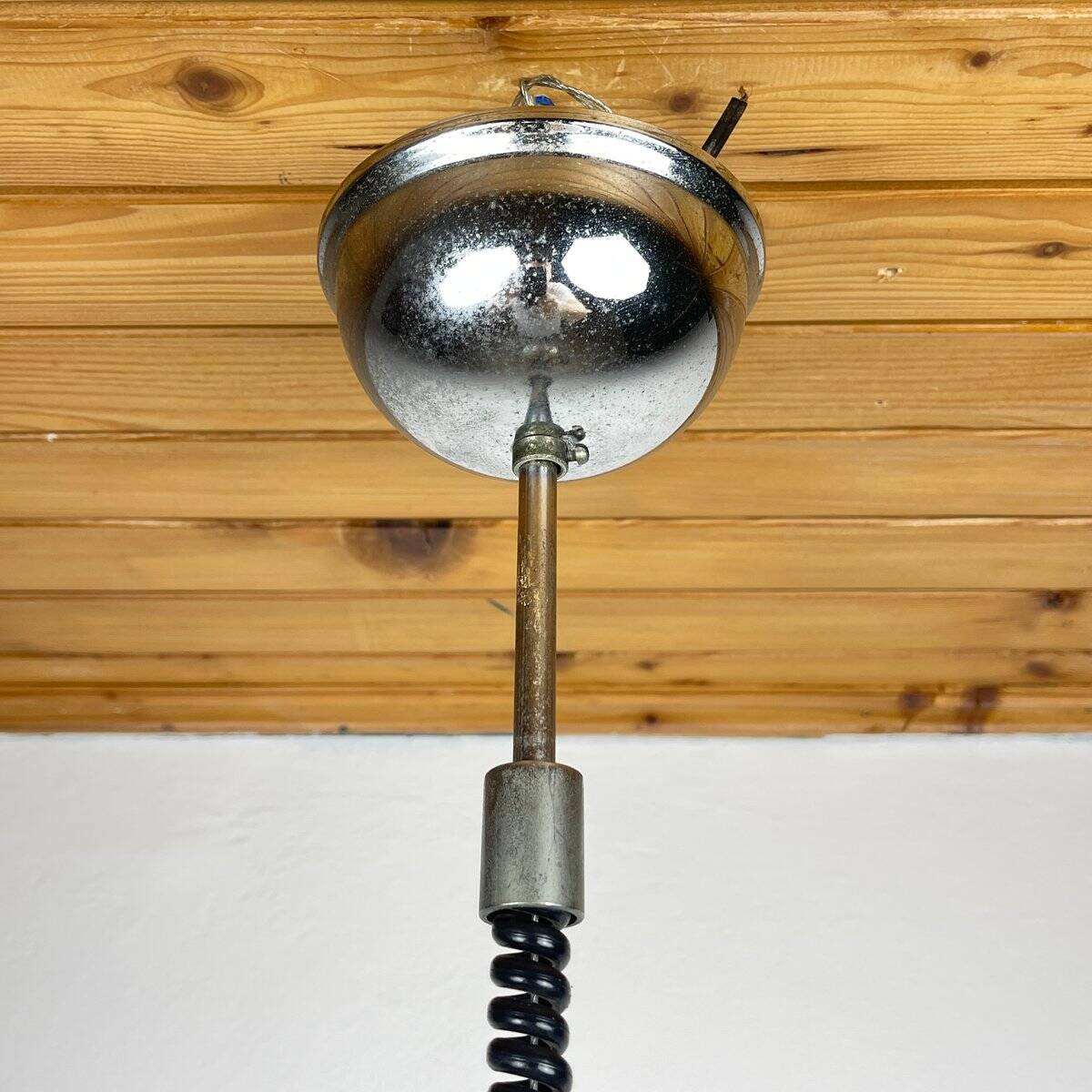 Large vintage swirling Murano glass pendant light, 1970s