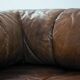 Brown Modular Leather Patchwork Sleeping Sofa Daybed, 1970s