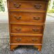 English chest of drawers in light wood with 4 drawers