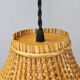 Mid-century adjustable wooden wall lamp with rattan shade, Lipta, 1970s