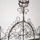 Spanish Wrought Iron Fireplace Screen Candelabra, Arts and Crafts, 1880s