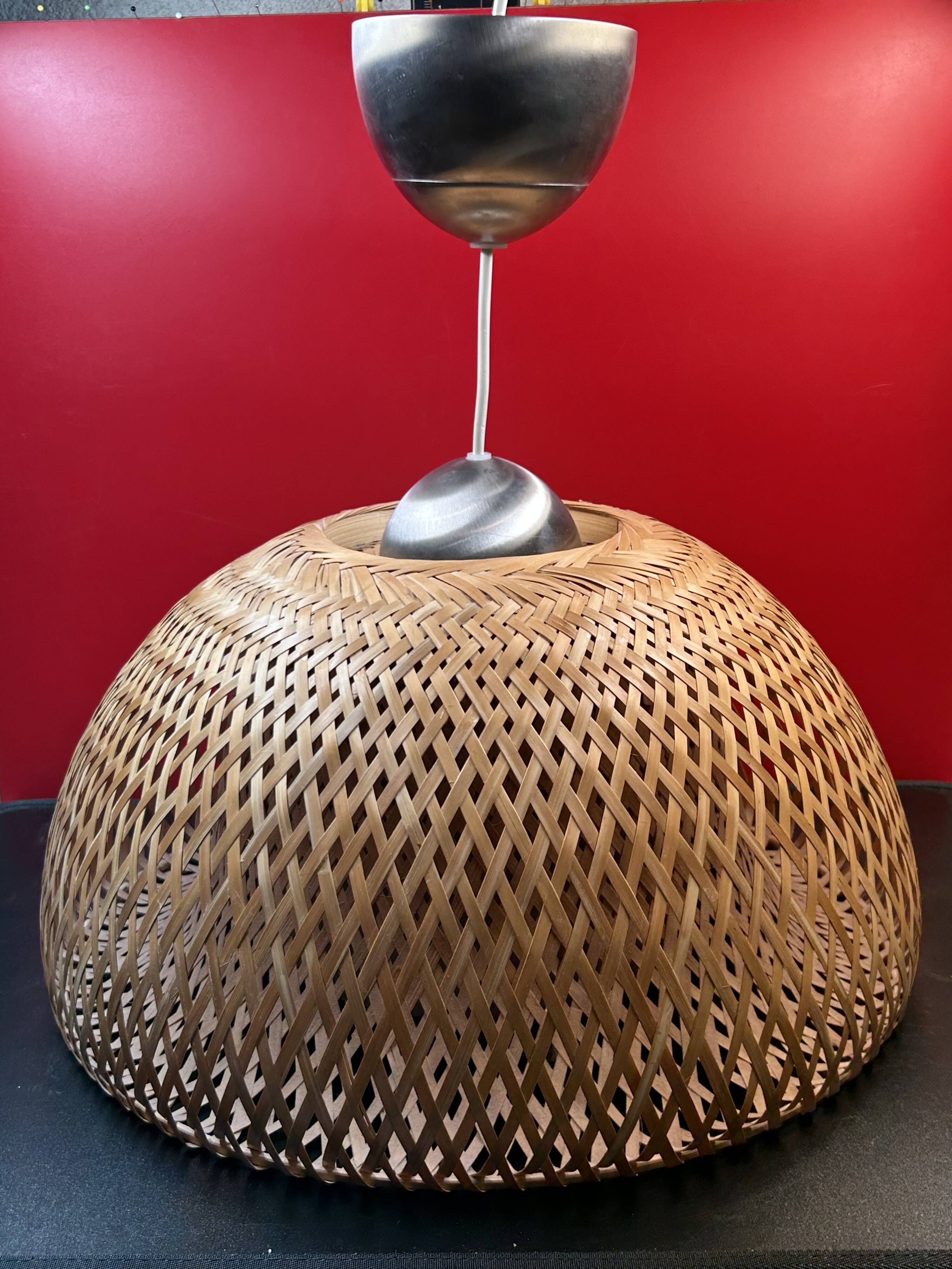 IKEA Boja pendant light in woven split bamboo - Designer Lamp