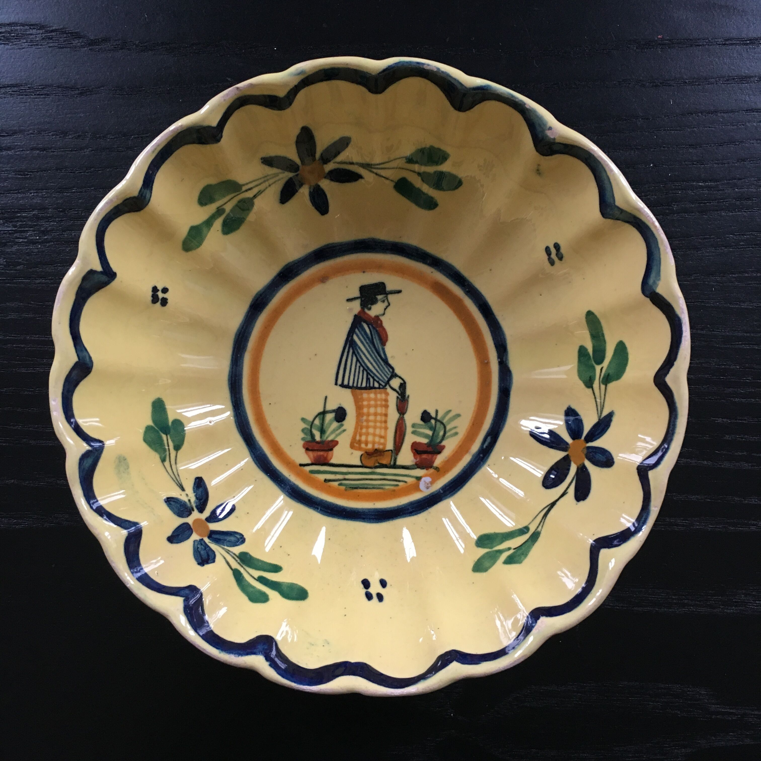 Signed Breton decor bowl