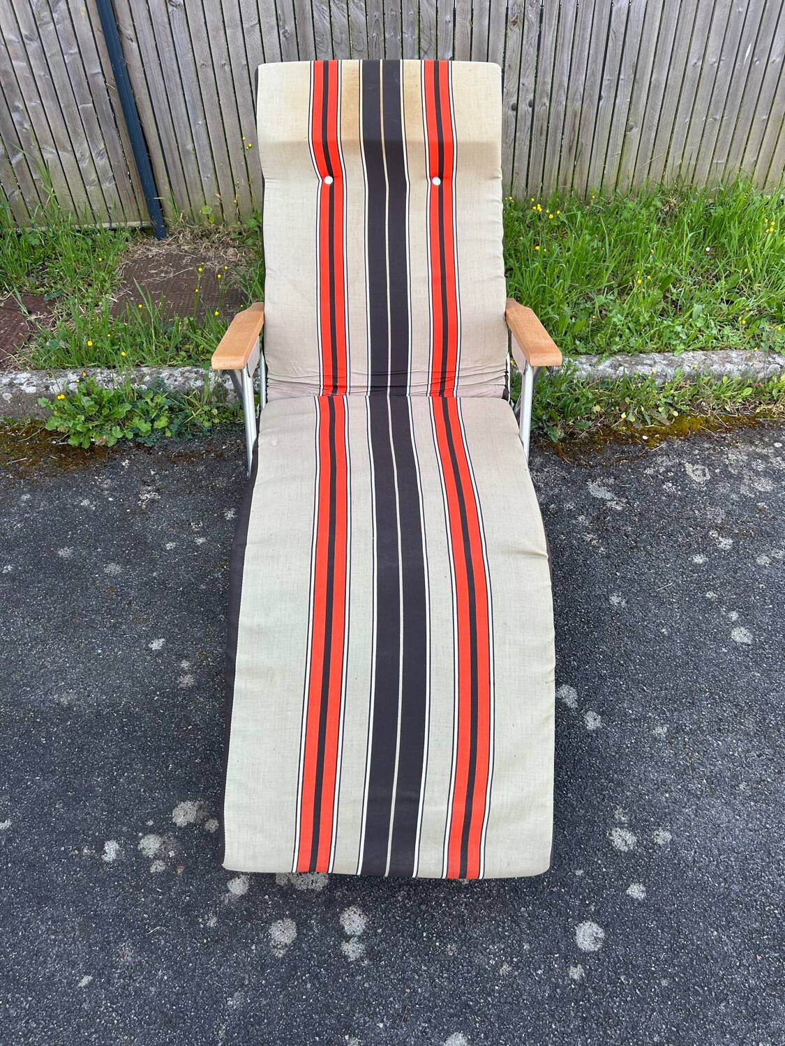 Fauteuil, transat de jardin vintage