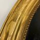 Old hst painting portrait of a man medallion golden frame louis xv style