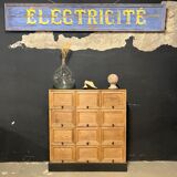 Oak clamshell cabinet