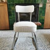Paire de chaises traîneau vintages rénovées