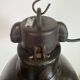 Industrial Bauhaus Black Enamel Pendant Light, 1930s
