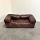 Vintage leather sofa / daybed, 1970s