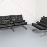 Fabricius & Kastholm Bo-Ex Set BO-562 leather sofa and BO-561 armchair 1960