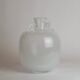 Murano glass vase "Pulegoso" in the shape of an amphora, with scroll handles, signed Seguso Vetri d'Arte.