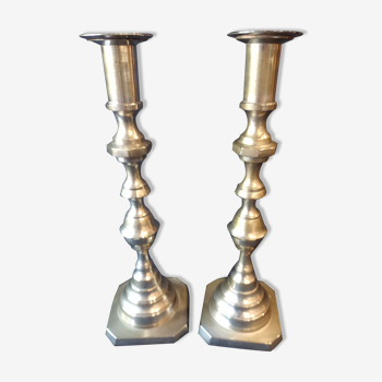 Pair of English candle holders