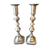 Pair of English candle holders