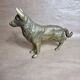 Antique brass german shepherd dog figurine