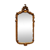 Italian Louis XV Period Hand-Carved Giltwood Mirror